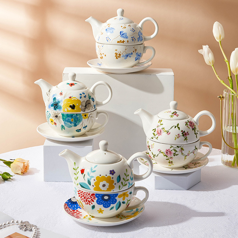 Tea Coffee Pot Set - Moeder zoon theepot set, Engelse keramische