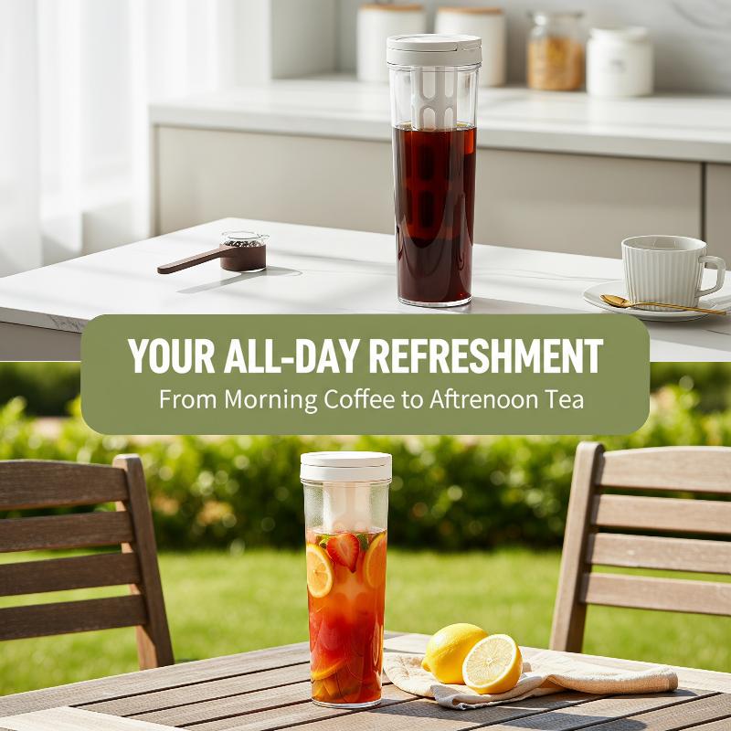 Cold Brew Bottle - 1L Handmatige Cold Brew Koffiezetapparaat Met
