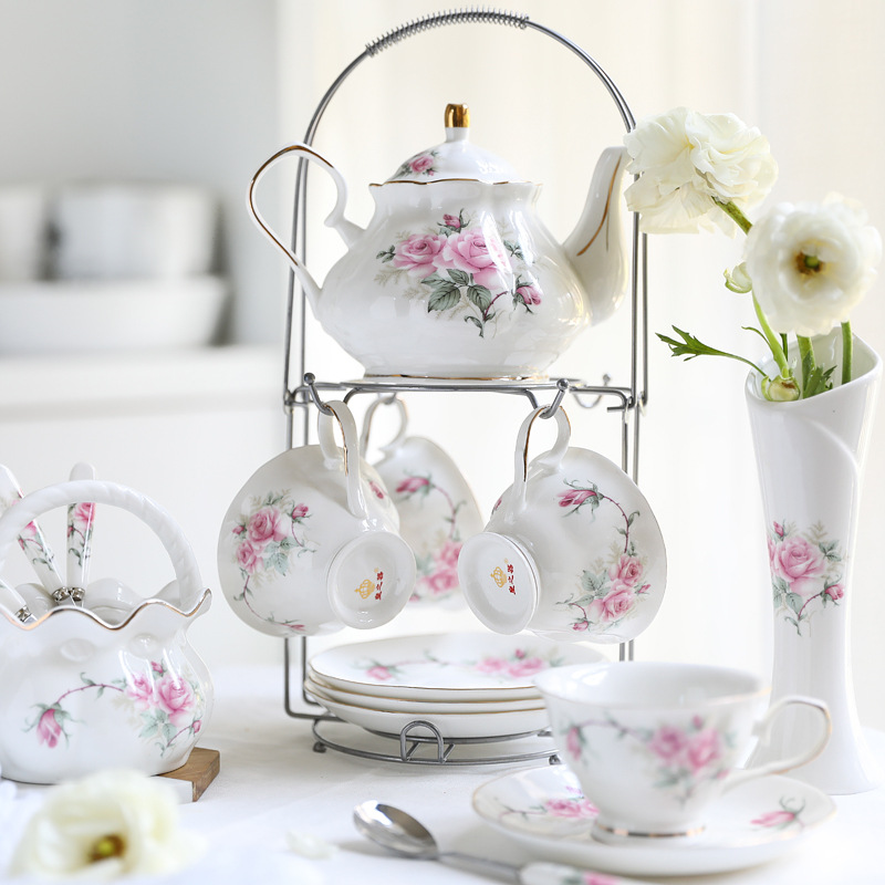 Tea Coffee Pot Set - Keramisch koffieservies, Europees kopjesset, Brits afternoon