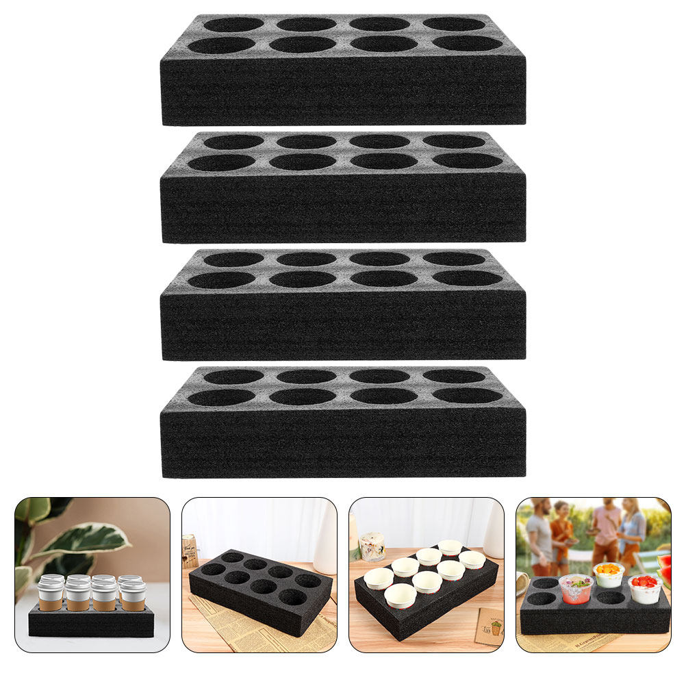 Coffee Tea Home - 4-delige multi-hole bekerhouder met capaciteit voor
