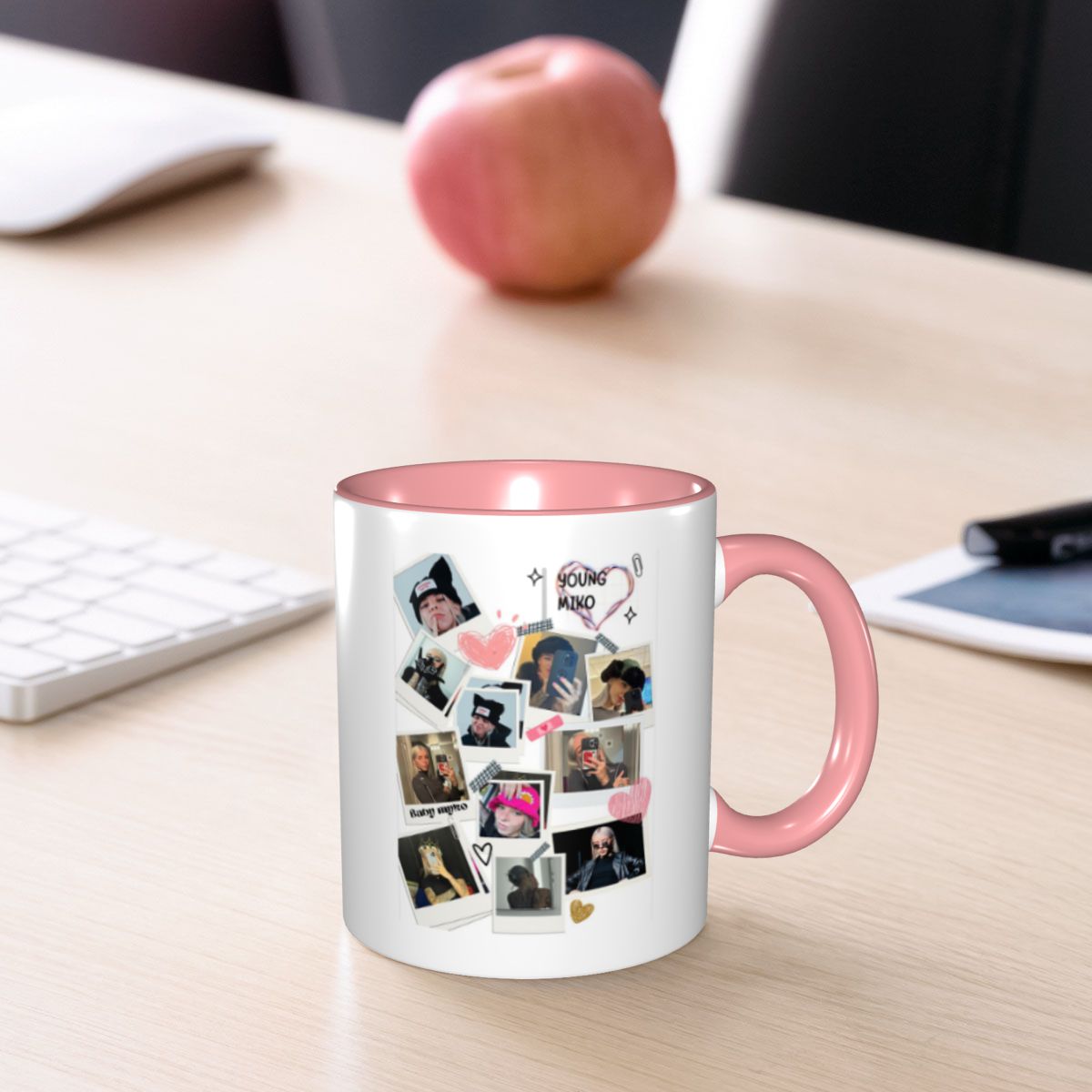 Collage van jonge Miko mok gra - Young Tea Coffee recensie en prijs
