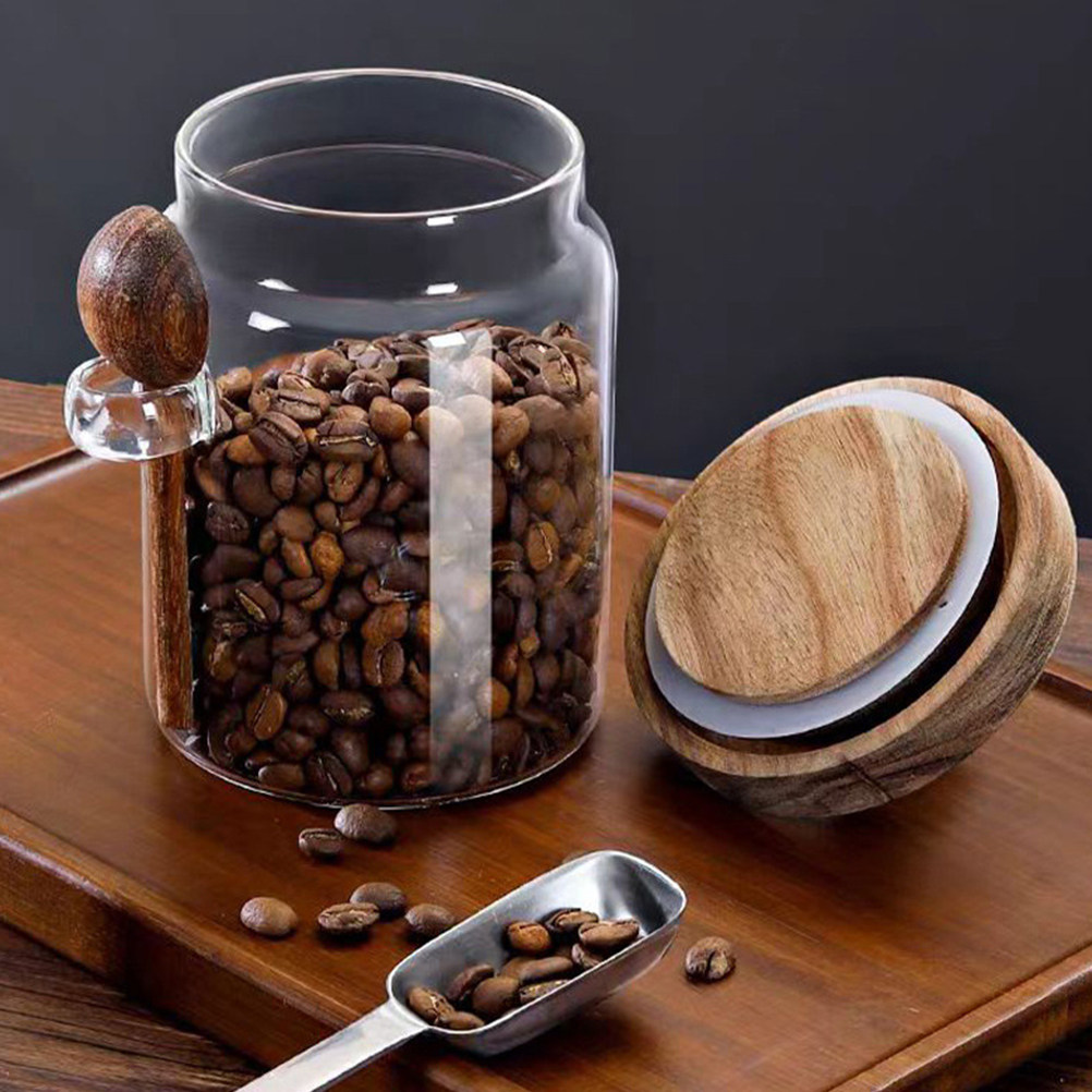 Glazen koffiebonen bewaarpot m - Coffee And Tea Glass recensie en prijs
