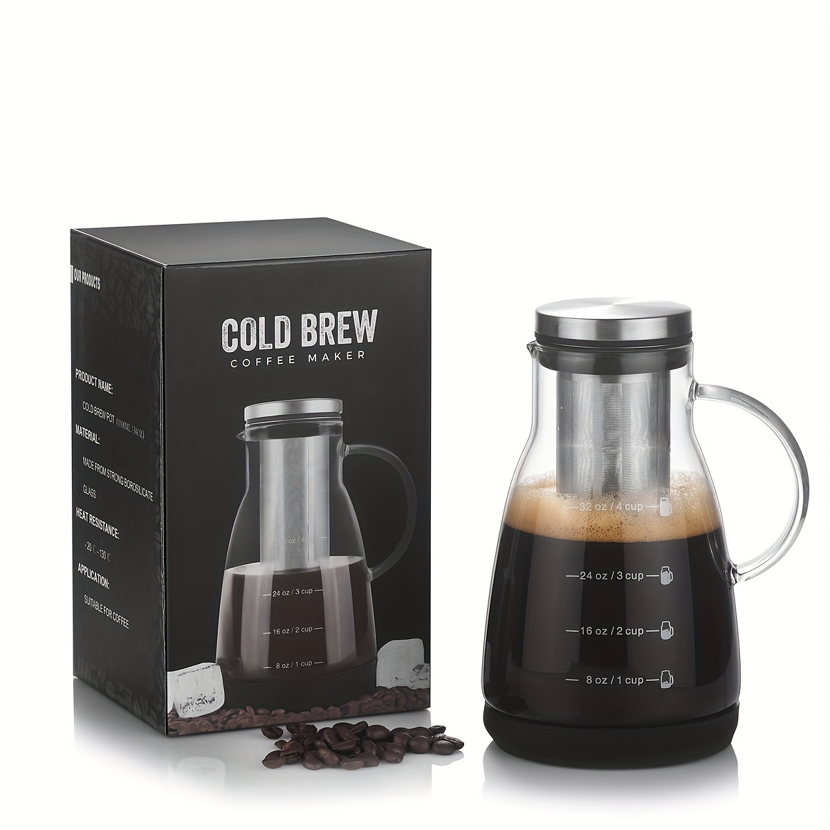 24oz Classic Glazen Cold Brew  - Coffee And Tea Glass recensie en prijs