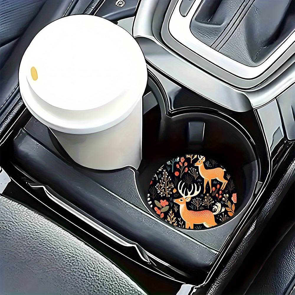 2 auto-onderzetters met herten - Coffee Tea Etc recensie en prijs