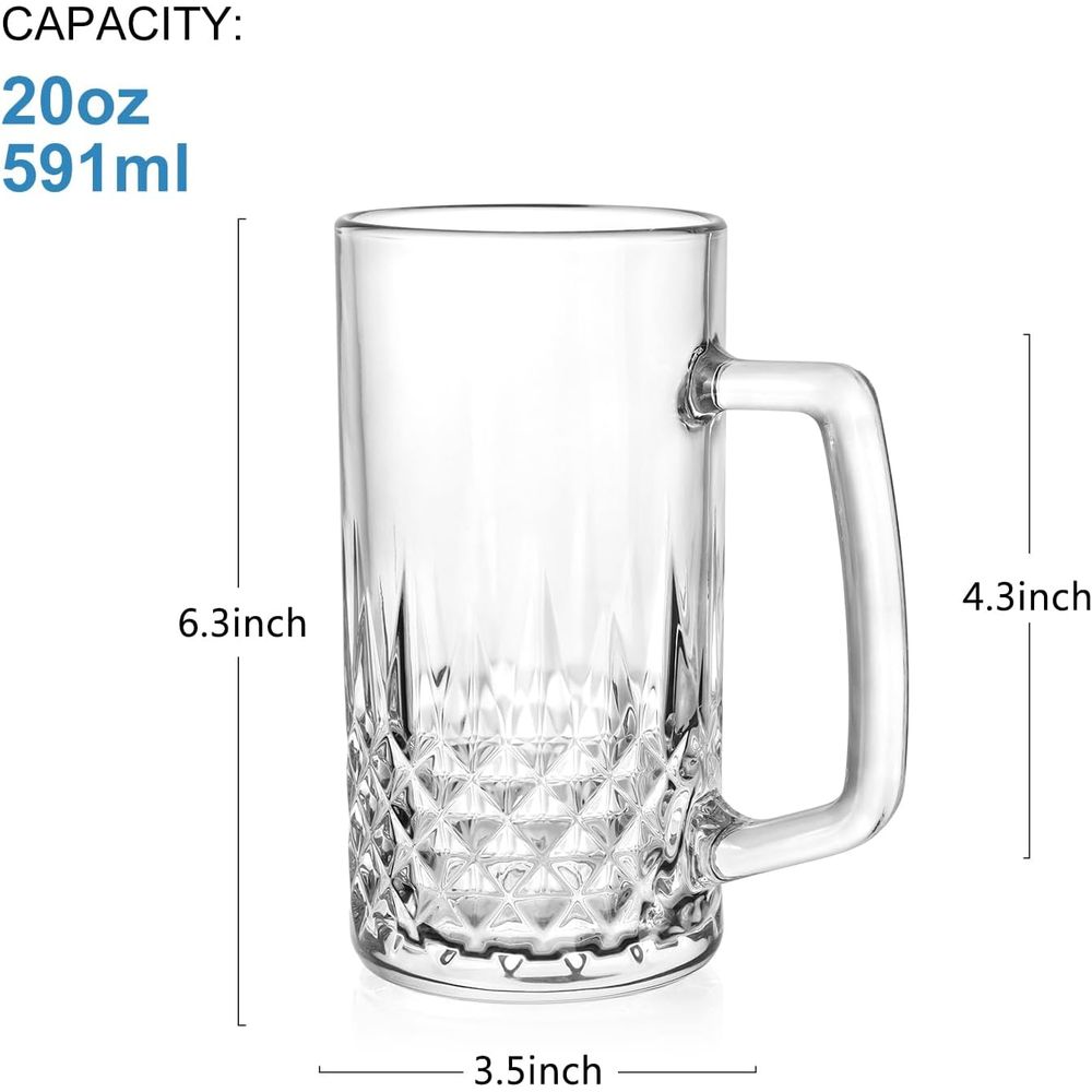 Set van 4 zware glazen mokken  - Coffee And Tea Glass recensie en prijs